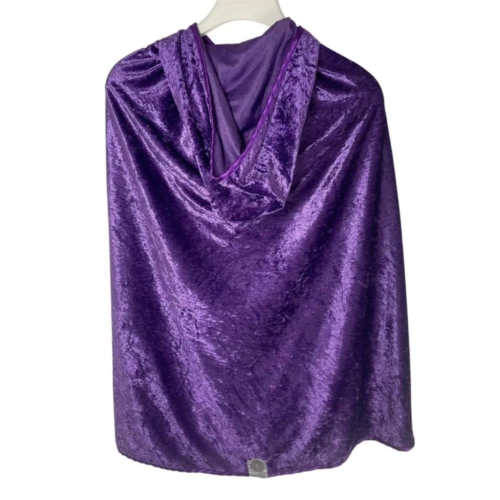 Purple‎ Velvet Hooded Kids Cape